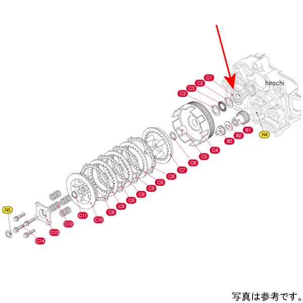 キタコ スラストベアリングリテーナーN スーパークラッチ 307-1083727 HD店