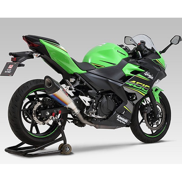 ヨシムラ スリップオンマフラー R-11 サイクロン EXPORT SPEC 18年 Ninja250/400 政府認証 チタンブルーカバー 110-235-5E80B HD店