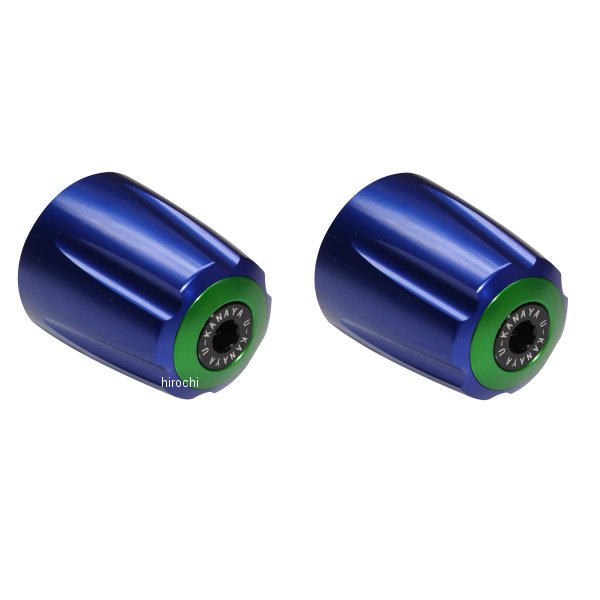 【メーカー在庫あり】 ユーカナヤ U-KANAYA アルミビレットハンドルバーエンド グルーヴタイプ CROSS CUB110/CROSS CUB50 青/緑 BEGVBL-HO101-GR HD店