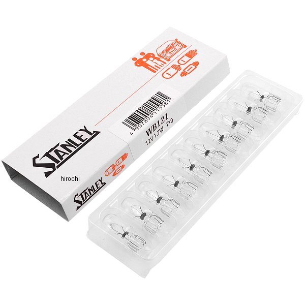 【即納】 スタンレー STANLEY バルブ T10 12V1.7W ウェッジ 10個入り WB121 HD店