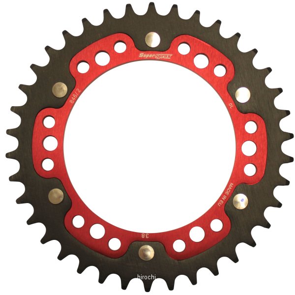 【メーカー在庫あり】 スーパースプロックス SUPERSPROX リアスプロケット ステルス 846/2-38T 赤 RST-846/2:38-RED HD店
