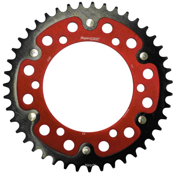 【メーカー在庫あり】 スーパースプロックス SUPERSPROX リアスプロケット ステルス 498-43T 赤 RST-498:43-RED HD店