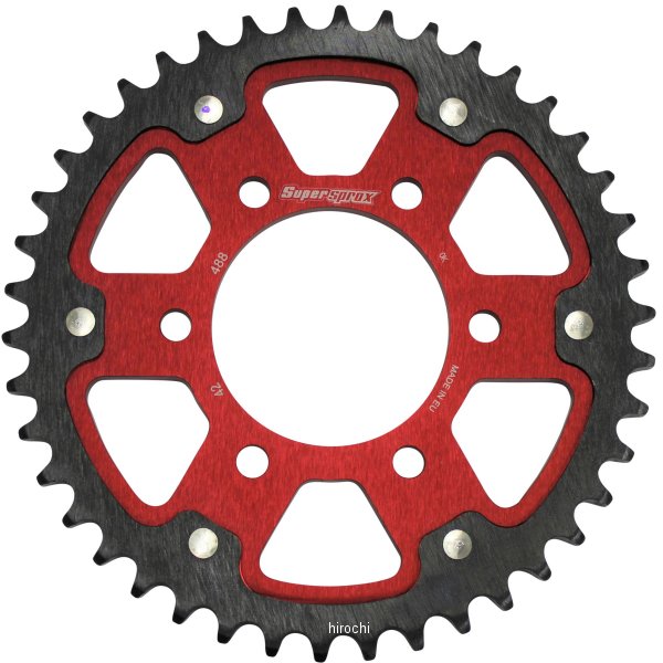 【メーカー在庫あり】 スーパースプロックス SUPERSPROX リアスプロケット ステルス 488-42T 赤 RST-488:42-RED HD店