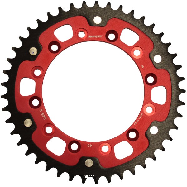 スーパースプロックス SUPERSPROX リアスプロケット ステルス 245/2-45T 赤 RST-245/2:45-RED HD店