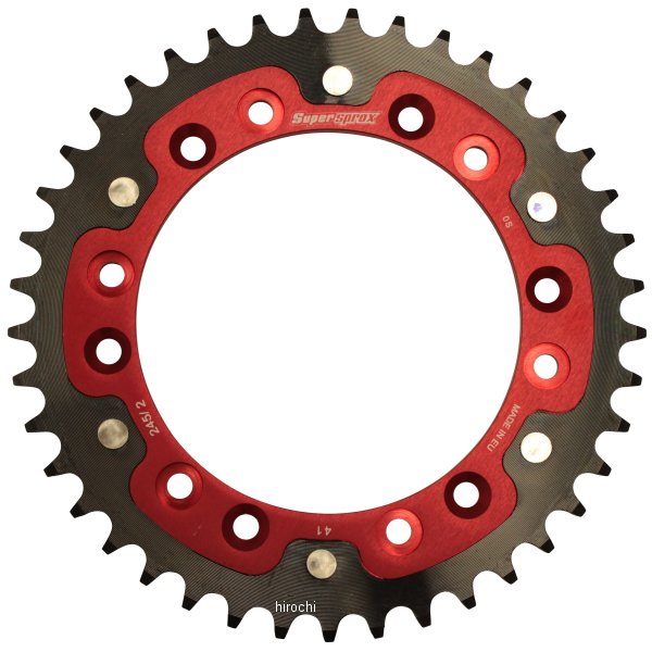 スーパースプロックス SUPERSPROX リアスプロケット ステルス 245/2-41T 赤 RST-245/2:41-RED HD店