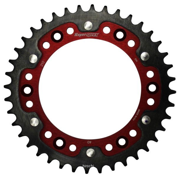 【メーカー在庫あり】 スーパースプロックス SUPERSPROX リアスプロケット ステルス 210-40T 赤 RST-210:40-RED HD店
