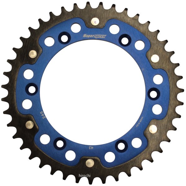 スーパースプロックス SUPERSPROX リアスプロケット ステルス 245-43T 青 RST-245:43-BLU HD店