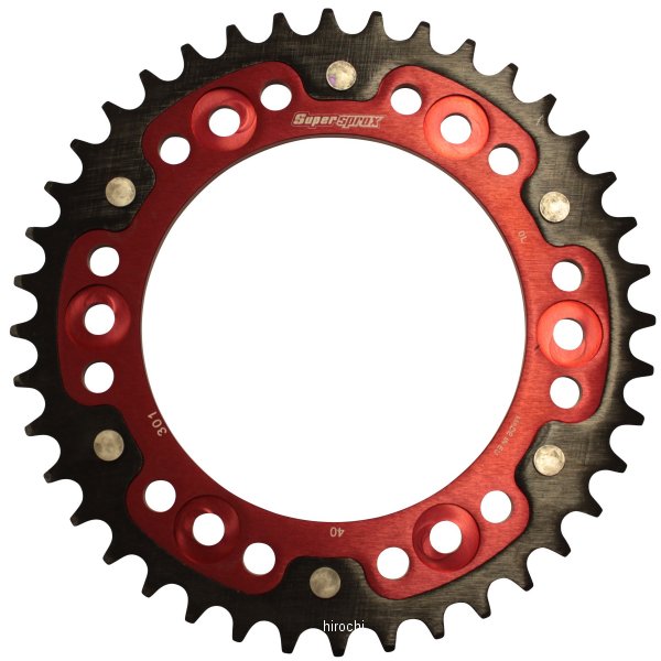 スーパースプロックス SUPERSPROX リアスプロケット ステルス 301-40T 赤 RST-301:40-RED HD店
