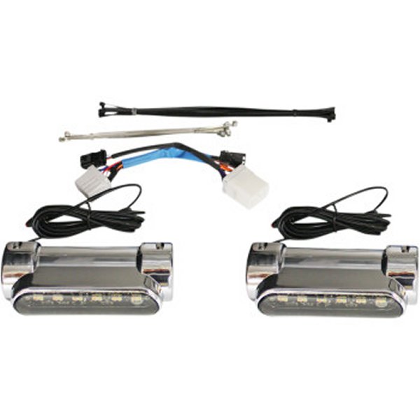 【USA在庫あり】 カスタム ダイナミクス エンジンガードLED ウインカー機能付 97年-13年 クローム 2040-2530 HD店