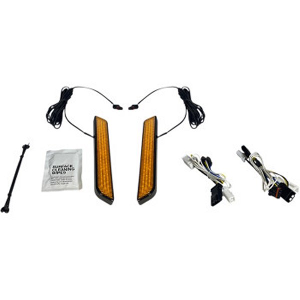 【USA在庫あり】 カスタム ダイナミクス LEDフォークライト 14年以降 FLHX アンバー/黒 2040-2647 HD店