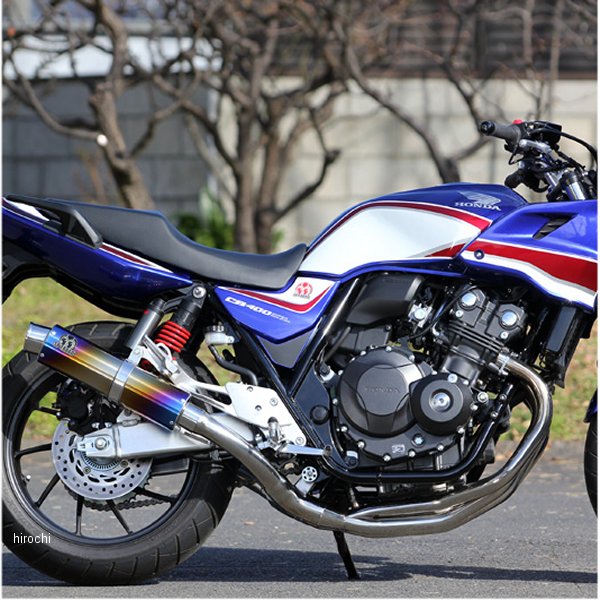 SP忠男 フルエキゾースト ピュアスポーツ ツーテール 18年以降 CB400SB、CB400SF チタンブルー CB4-PS-21 HD店