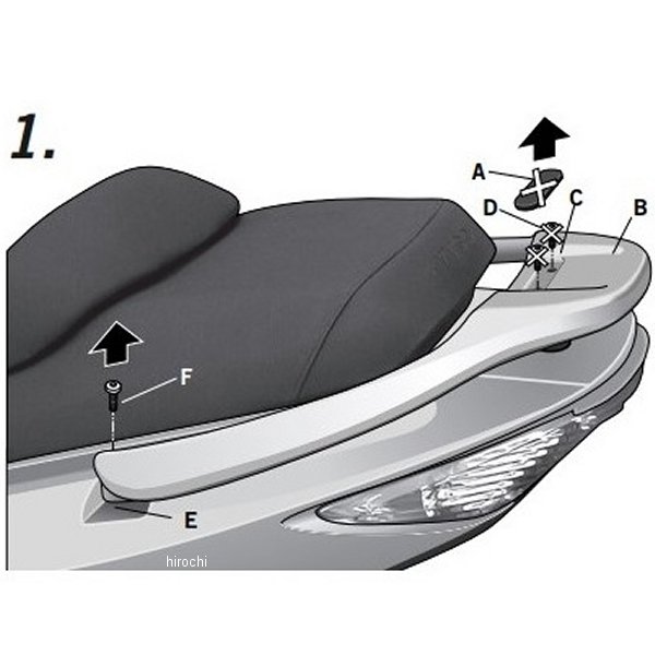 シャッド SHAD トップマスターフィッティングキット 05年-15年 キムコ K0XC55ST HD店