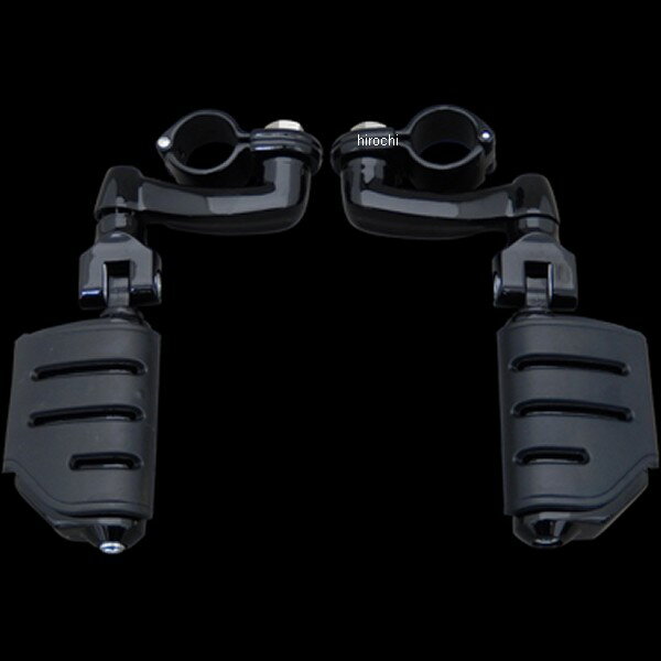 【メーカー在庫あり】 クリアキン Kuryakyn ロングホーン オフセット ハイウェイペグ トライデント ブラック 7599 HD店