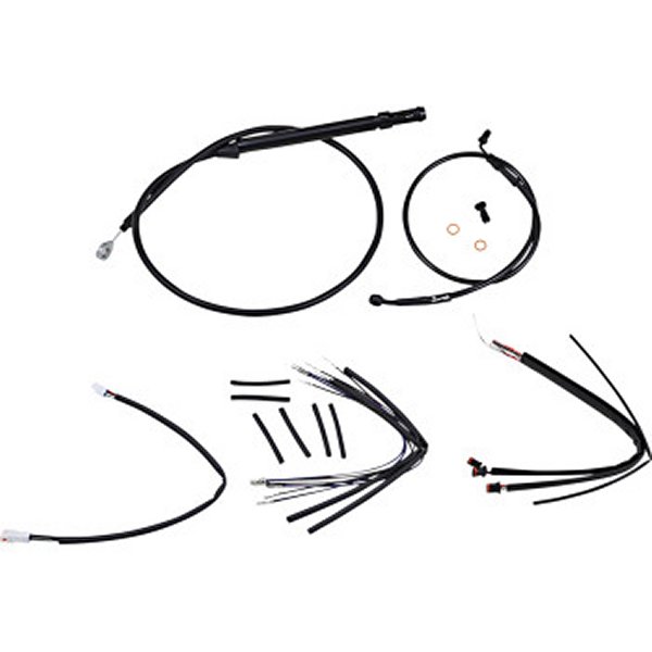【USA在庫あり】 バーリーブランド Burly Brand ケーブルキット 黒 18年以降 FLDE ABS付 16インチ用 0662-0711 HD店