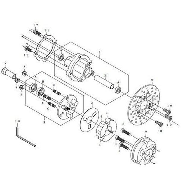SP武川 ダンパーハブブレンボ2P用モンキー 06-08-0046 HD店