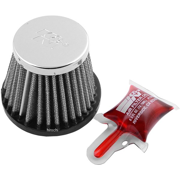 【メーカー在庫あり】 K&N エアフィルター ラウンド テーパー クローム 43φ RC-2490 HD店