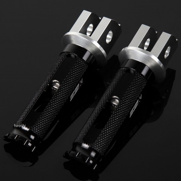 【メーカー在庫あり】 スピードラ SPEEDRA アルミ削り出しタンデムステップ レーシングタイプ パッセンジャー用 シルバー/黒 AFPR104BK HD店
