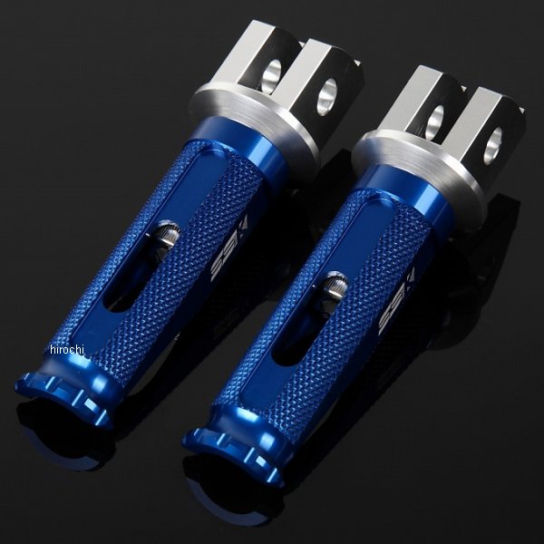 【メーカー在庫あり】 スピードラ SPEEDRA アルミ削り出しステップ レーシングタイプ ライダー用 シルバー/青 AFPR105BE HD店
