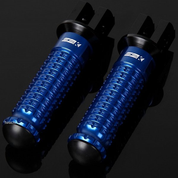【メーカー在庫あり】 スピードラ SPEEDRA アルミ削り出しステップ スタンダードタイプ ライダー用 黒/青 AFPS201BE HD店