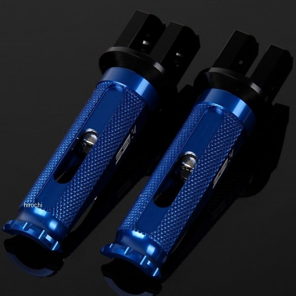 【メーカー在庫あり】 スピードラ SPEEDRA アルミ削り出しステップ レーシングタイプ ライダー用 黒/青 AFPR213BE HD店