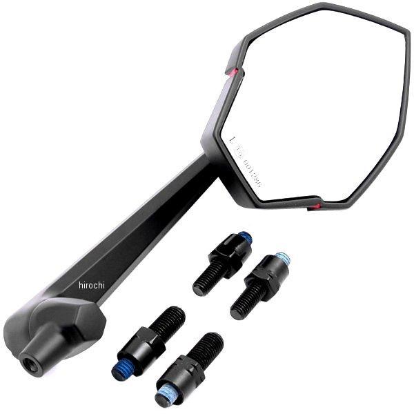 【メーカー在庫あり】 キタコ ランツァミラー ブラック/レッド 汎用 675-1202120 HD店