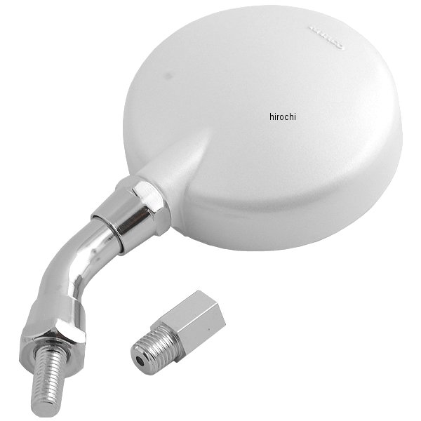 【メーカー在庫あり】 キタコ ショート丸ミニミラー パールホワイト 675-1400380 HD店