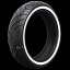 【メーカー在庫あり】 シンコータイヤ Shinko Tires SR777 ホワイトウォール 180/55B18 84H 18インチホイール装着車 リア 黒/白 027048-NF HD店