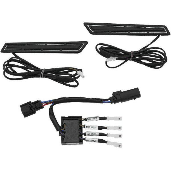 【USA在庫あり】 クリアキン Kuryakyn LED サドルバッグ ヒンジ アクセント 14年以降 ツーリング 黒 kur5477 HD店(2)