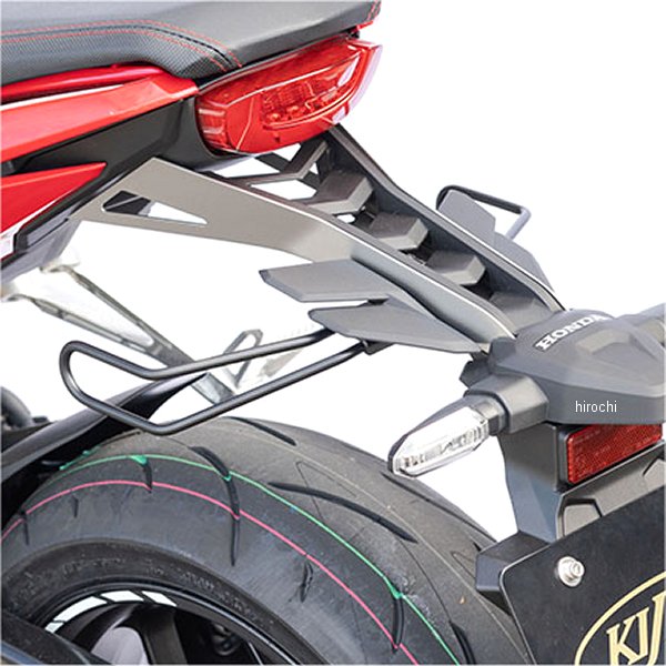 キジマ バッグサポート19年-21年 ホンダ CB650R19年-22年 ホンダ CBR650Rカラー:ブラック素材:スチール左右一体式マイナーチェンジしたCBR650R/CB650Rに対応したバッグサポートが登場しました。振り分けバッグの巻き込みを防止し、綺麗に取り付け出来るようになるマストアイテムです。※純正リアフェンダーに固定するためフェンダーレスキットとの同時装着は出来ません。210-4766楽天 HD店　