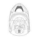 エージーブイ AGV チンカーテン スポーツモジュラー 夏用 XLサイズ KIT1200300101 HD店