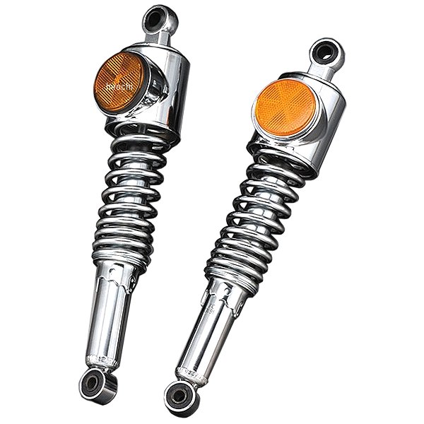 Rear Shocks - 【メーカー在庫あり】 ピーエムシー PMC 純正強化タイプ リアショック 72年-75年 Z1、Z2 黒/オレンジ 109-101 HD店