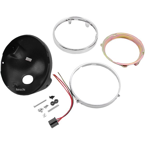 【メーカー在庫あり】 ピーエムシー PMC ヘッドライトリム＆ケースセット 8mmケース付き 汎用 黒 81-4131 HD店