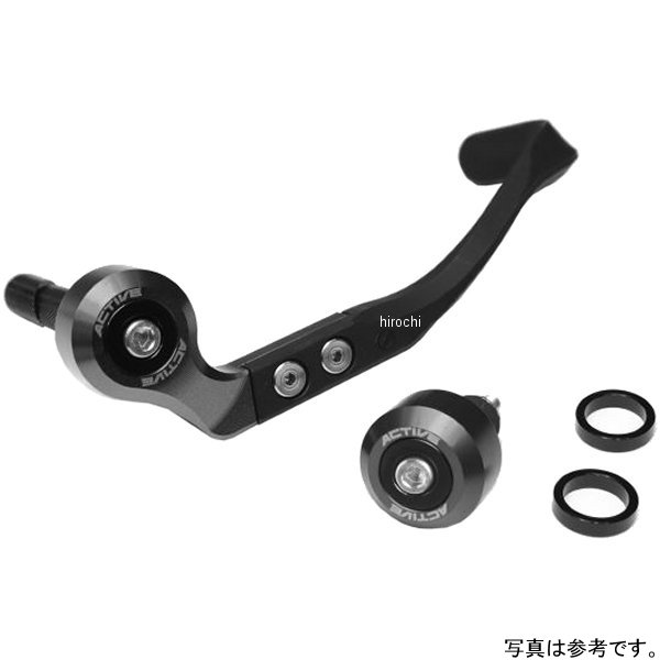 アクティブ ACTIVE ブレーキレバーガード&バーエンドフルセット ハンドル内径φ15.5-φ16.75用 ガンメタリック 30803015 HD店