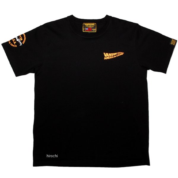 バンソン VANSON 2022年春夏モデル コットンTシャツ 黒/黄色 Mサイズ VS21803S HD店