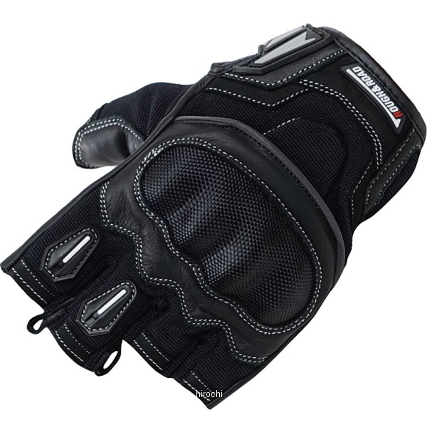 【メーカー在庫あり】 ラフ&ロード 春夏モデル プロテクションハーフフィンガーグローブ 黒 Lサイズ RR8362BK3 HD店