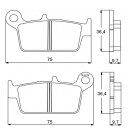 アコサット ACCOSSATO ブレーキパッド AGPP090 オーガニック XR650 XR600R CR500R XR440R XR300 XR250 403-AGPP090-OR HD店