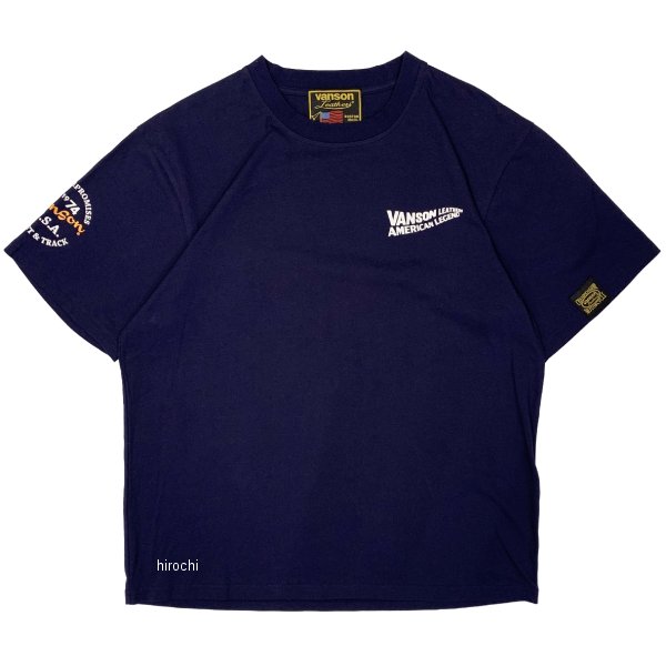 バンソン VANSON 2022年春夏モデル コットンTシャツ ネイビー Lサイズ VS21803S HD店