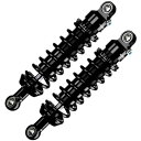 マトリス MATRIS ツイン リアショック M40D ハーレーダイナ FXDB Street Bob 1450/88 黒 MH119.1D-N HD店