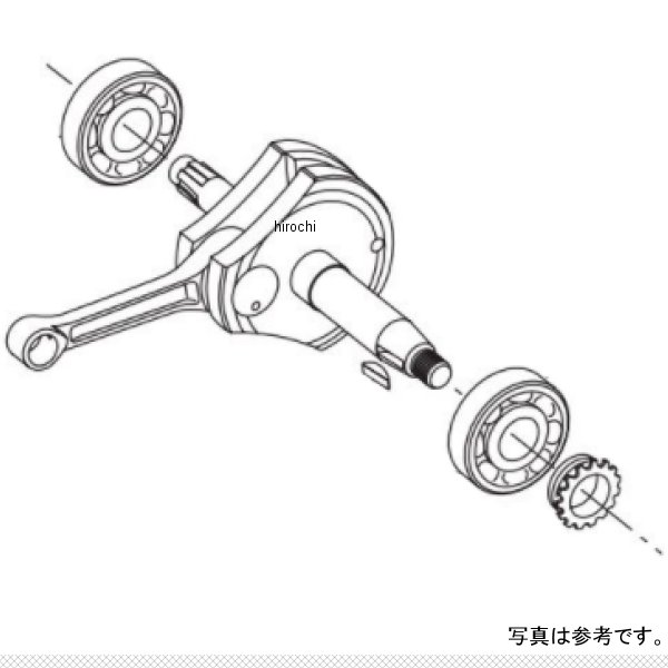SP武川 ストロークアップ クランクシャフトASSY 50mm 01-10-0133 HD店