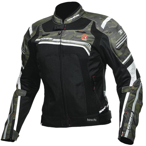 【メーカー在庫あり】 JK-130 コミネ KOMINE 春夏モデル Rスペックメッシュジャケット カモ/黒 Sサイズ..