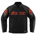 アイコン ICON 春夏モデル ジャケット JACKET MESH AF LEATHER CE 黒/オレンジ Mサイズ 2810-3908 HD店