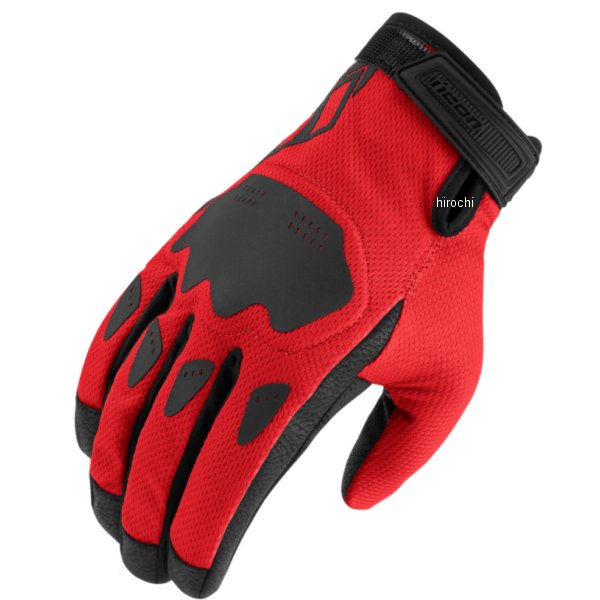 アイコン ICON 春夏モデル グローブ GLOVE HOOLIGAN CE 赤 Mサイズ 3301-4385 HD店