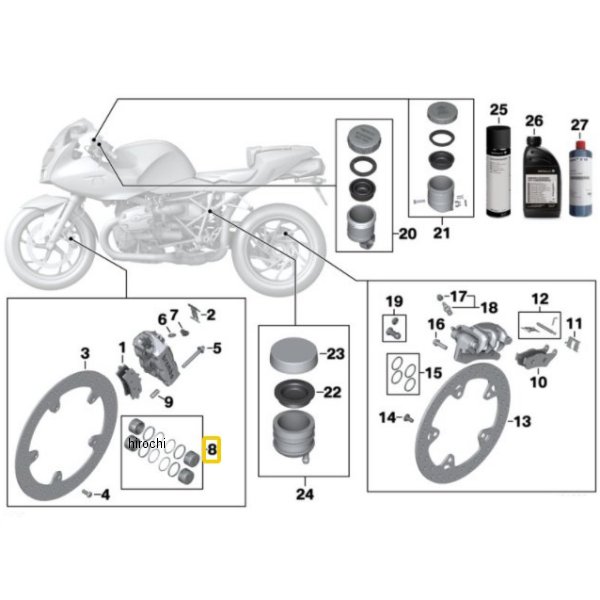 BMW純正 キャリパーピストン セット 34117710740 HD店