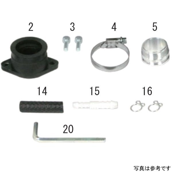 SP武川 キャブレターインシュレーターセット (ケーヒン FCRD28) KSR110 00-03-0219 HD店