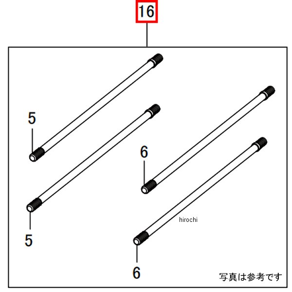 SP武川 スタットボルトセット 6X196/6X188X2 00-01-0007 HD店