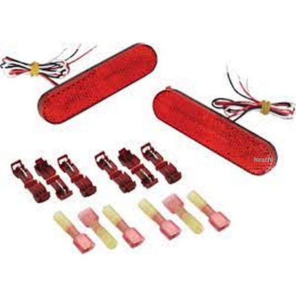 ショークローム Show Chrome LEDマーカーライト1 "X 3 3/4" ペア カンナム ライカー、スパイダー赤 16-..