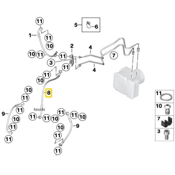 BMW純正 (SO)ブレーキ ホース 34327671787 HD店