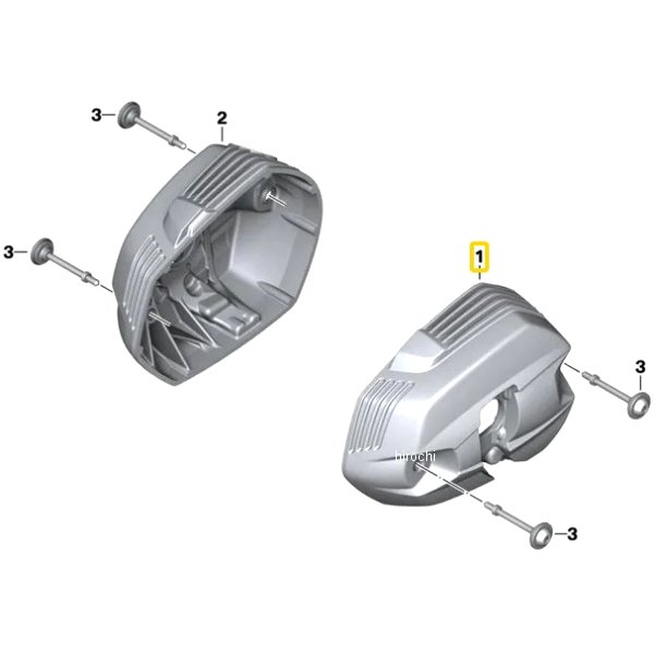 BMW純正 シリンダー ヘッド カバー 黒 左 77128564985 HD店