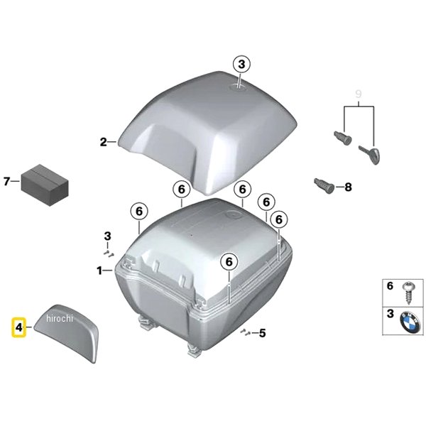 BMW純正 バックレスト クッション トップケース 77448549334 HD店