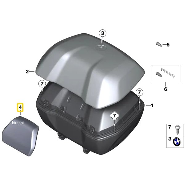 BMW純正 バックレスト クッション トップ ケース 77448561434 HD店